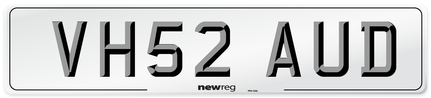 VH52 AUD Number Plate from New Reg